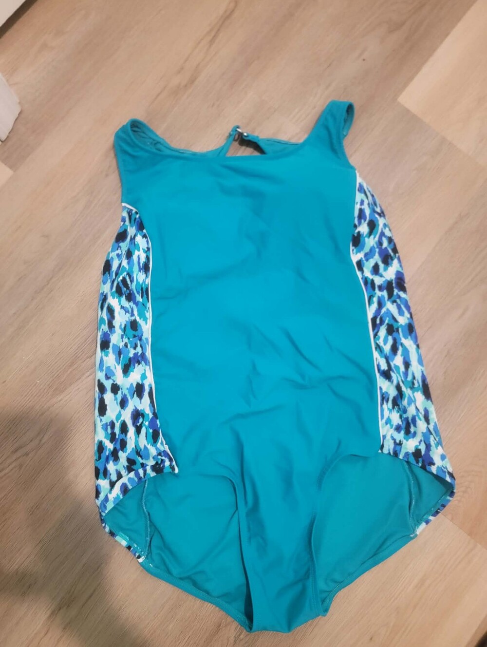 Catalina Plus Size 3X Blue Leopard Print One Piece Swimsuit